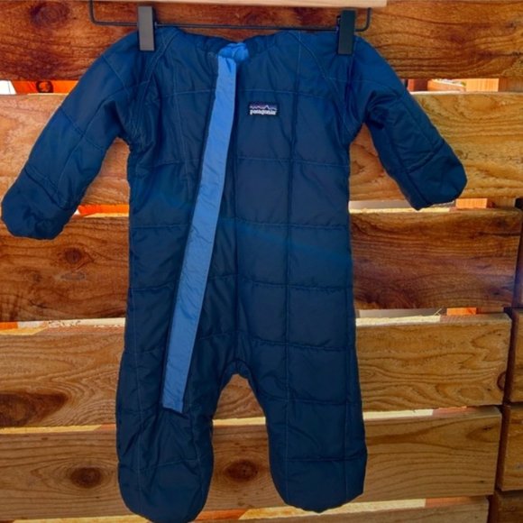 Patagonia Other - Patagonia Baby Quilted, Hooded, Reversible PuffBall Bunting - Infant 3M.